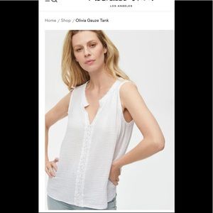 Michael Stars Olivia Gauzy Sleeveless Tank   Size XS